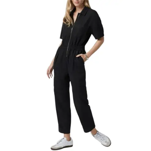 Vuori New! Coastline short sleeve black Jumpsuit sz M