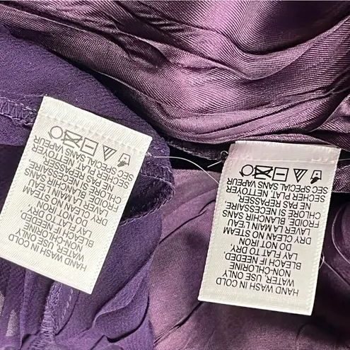 Komarov Ombré Tiered Hem Cocktail Dress & Chiffon Jacket Purple Womens XL NEW Purple