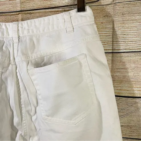 Bermuda Emanuel Ungaru denim white  shorts with pockets raw hem womens Size 10/44