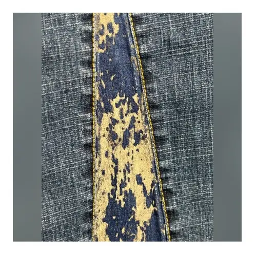 Rare Vintage Younique Y2K Embellished Velvet Flare Jeans | Low Rise | Size 13 Blue