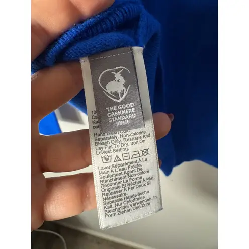 J.Crew 100% Cashmere Classic Fit Crewneck Sweater Cobalt Blue Women's S