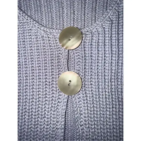 J.Jill 100% Cotton Lilac Knit 2 Button Front Mini Bell Sleeve sweater Purple Size L