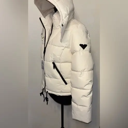 Roxy $160 NWOT  Ellie Short Crop Puffer Jacket Buttercream L