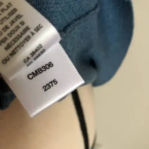 Lilla P Hooded Short Sleeve Blue Pullover Size S