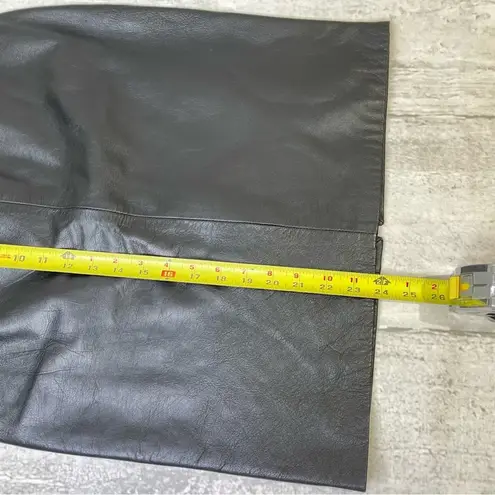 Forenza Italian Leather Black Pencil Skirt Vintage Sz 8 80s 90s High Waisted - Image 8