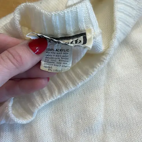 Keneth Too Vintage White Sweater with Red and Blue Stripes Size undefined