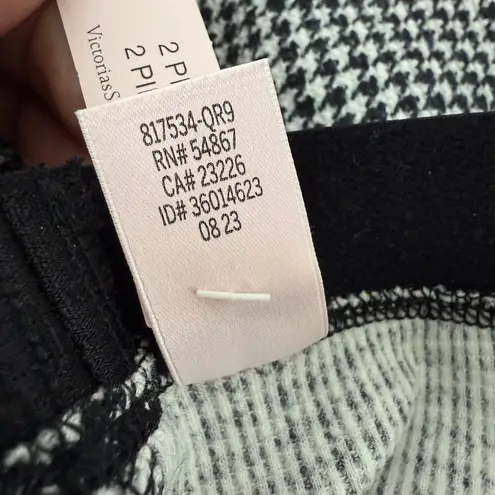 Victoria's Secret  11191197 Thermal Short Pajama Set Houndstooth Heart Small - Image 5