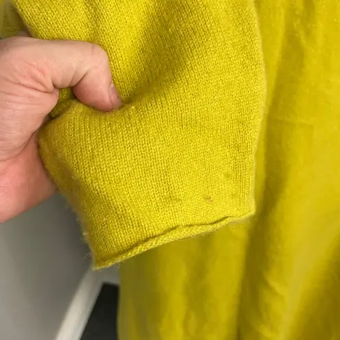 Neiman Marcus Cashmere Collection 100% cashmere chartreuse green yellow long 3X