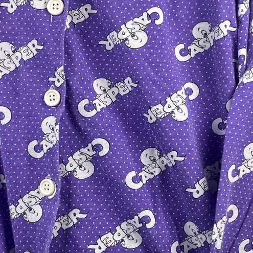Vintage 90s Casper Friendly Ghost Purple Pajama Romper Vintage Size M Nap Inc Size M