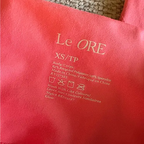 Bandier Le Ore GLOW Women's Lucca High Rise Pocket Leggings Size XS Orange