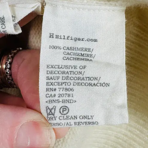 H Hilfiger 100% Cashmere Cardigan Top Short Sleeve Sweater Sz M Old Money Luxury Tan Size M