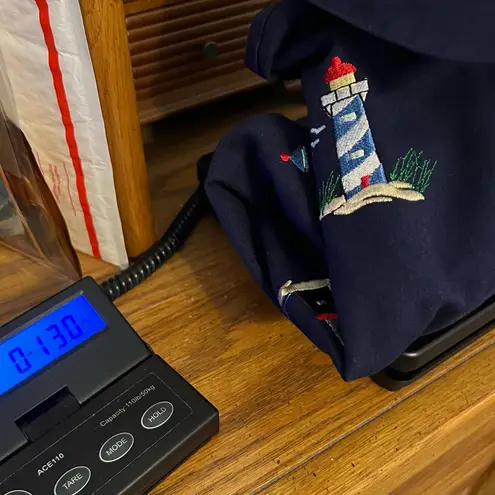 Bonworth Vintage Lighthouse Zip Up Jacket Women’s Petite Medium But Oversized