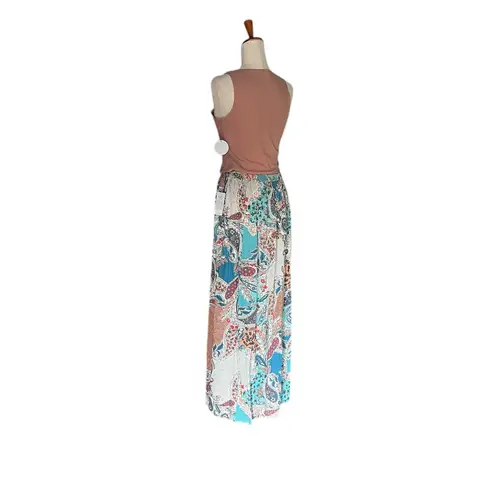 Patrons of Peace Multicolor Floral Maxi Skirt with Slit