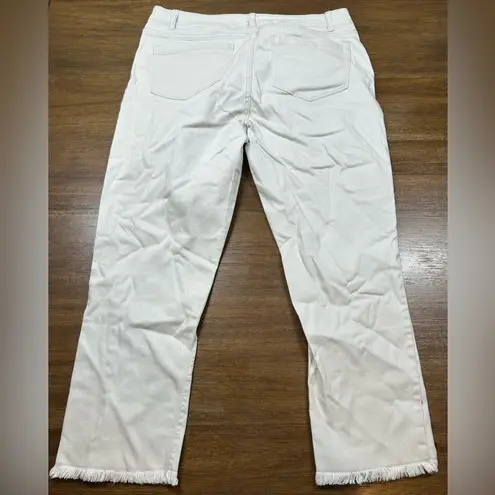 Habitat Size 10 Tan Straight Leg Raw Hem Crop Jeans