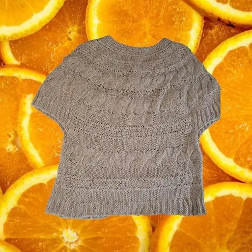 Vintage Top Button Sweater Tan with Gold Flecks Size Medium‎