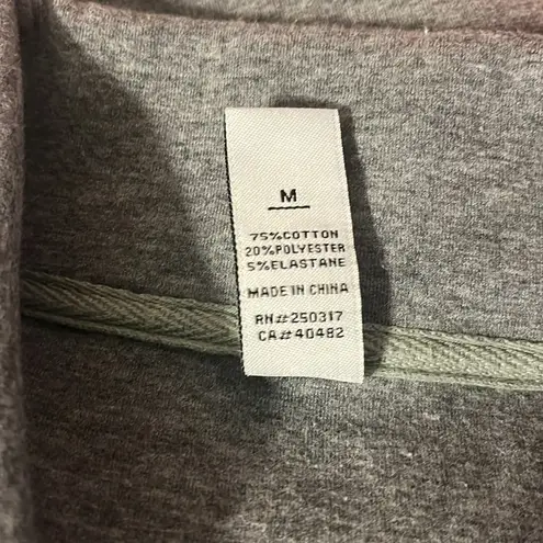 Varley Revolve Earl Heathered Grey Zip Up Boxy Moto Comfy Sweatshirt Jacket