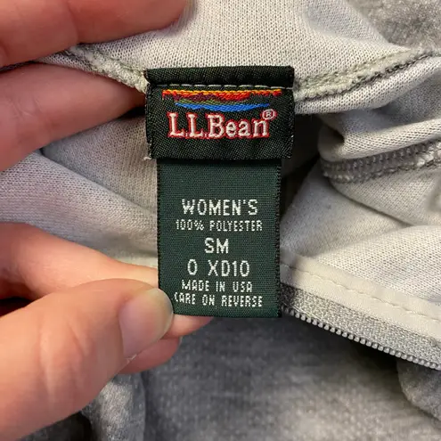 L.L. Bean Vintage Gray Womens Quarter Zip Pull Over Long Sleeve Top Size S
