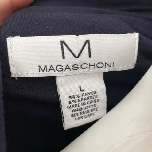 Magaschoni MAGASHONI navy blue jersey blazer
