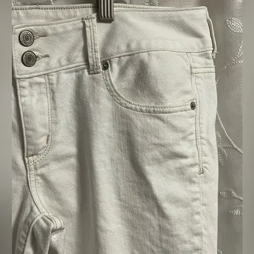 American Eagle  White Womens Artist Stretch Crop Ankle Jeans Pants Size 10 EUC