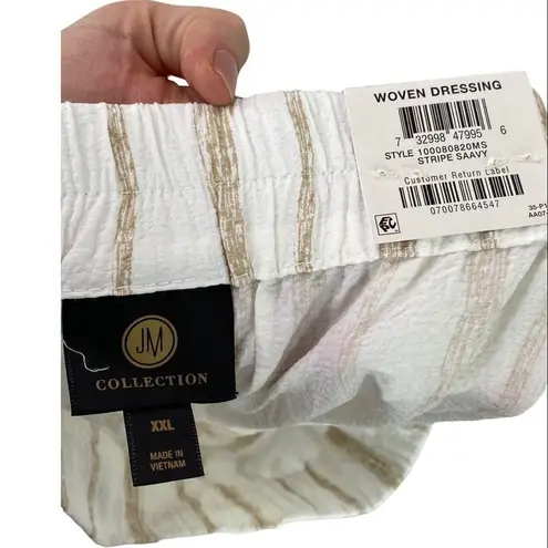 JM Collection - Wide Leg Stripe Saavy Pants - XXL
