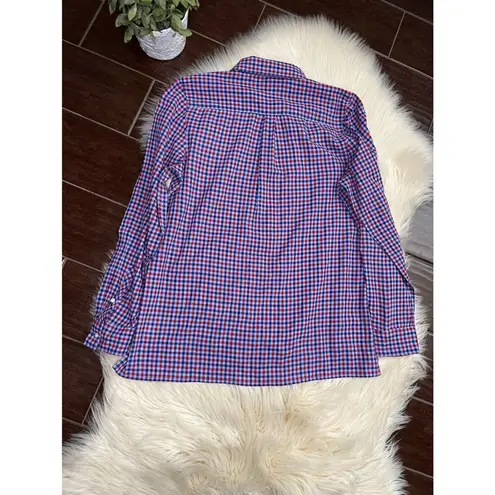 Gap  Fitted boyfriend shirt Blue/red sz medium