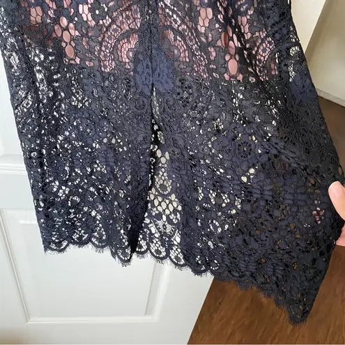 Alexis Dress Narasse Lace Sheath Ruffle Racerback Midi Wedding Black S NWT