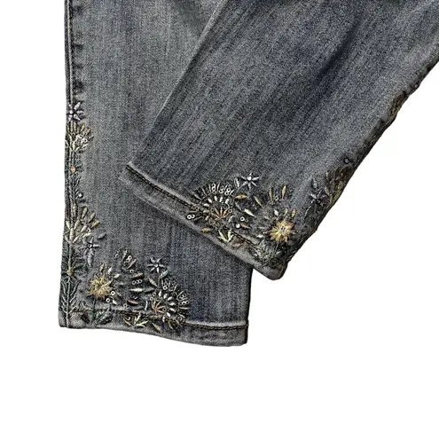 Christopher & Banks NWT, Christopher Banks Modern Fit Embroidery Detail Ankle Jeans, Sz 4