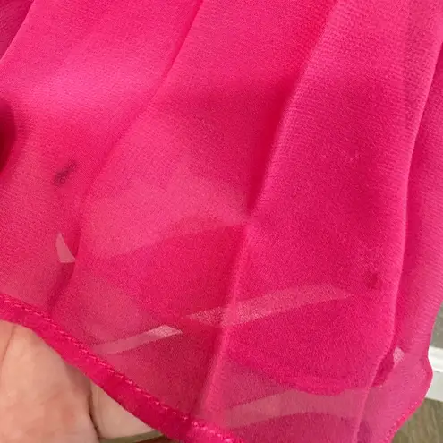 Sue Wong Nocturne Hot Pink Beaded Chiffon Gown size 6