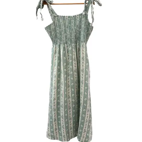 Spartina 449 Saylor Resort Linen-Blend Midi Dress Pockets Size Medium