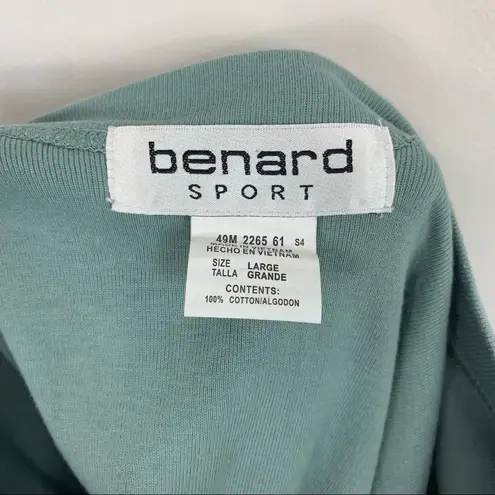 Harvé Benard Harve Benard Sport Floral Embroidered Teal Blue Sweatshirt Size Large