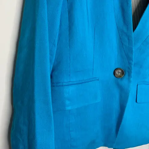 Veronica Beard Dickey Jacket Mile Turquoise Peplum Blazer Women Size 4