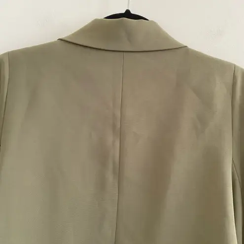Quince Olive Green Stretch Crepe Women's Open Blazer Size Large