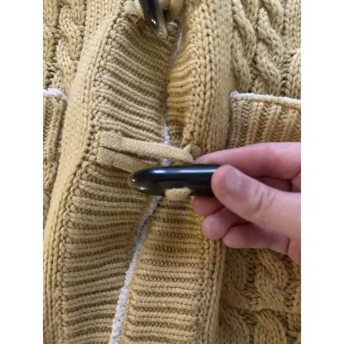 Cabela's Women's Knit Button Cardigan Sweater Jacket Heavy Size S Sherpa Hood