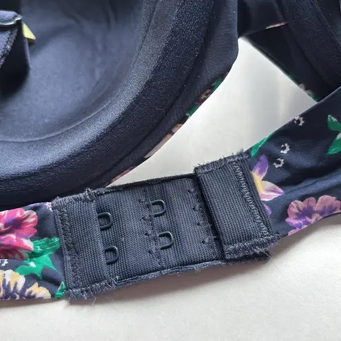 Maidenform Women’s One Fabulius Fit 2.0 Demi Bra Size 36B Navy Floral Print NEW