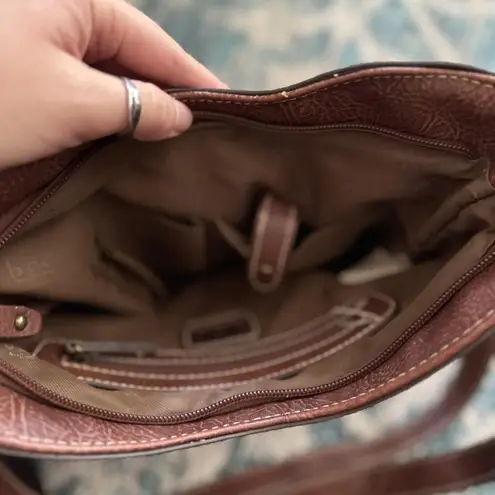 b.o.c Crossbody Purse Womens Brown Black Cheetah Animal Print Tassel Boho Bag