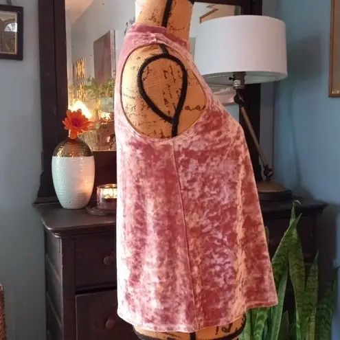 Arizona Jeans  Mauve Velvet Mock Neck Swing Sleeveless Top NWT