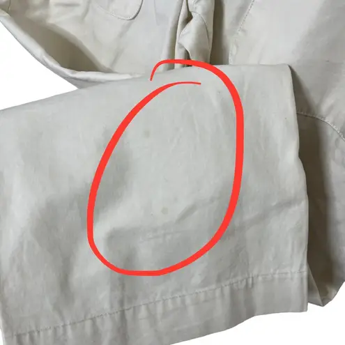 Ba&sh Stone High-Rise Paperbag Pants Women’s Small Ecru Cropped Cotton