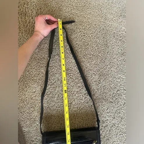 Casa Lopez Vintage Black Leather Snakeskin Alligator Purse