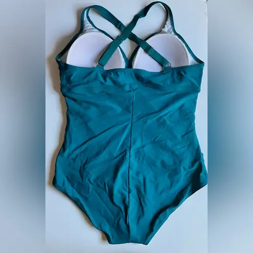 Retro Pin Up Swimsuit/Teal•sz xl/14/16 Blue