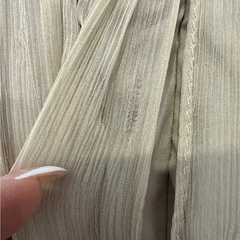 Amsale 100% Silk Empire Waist Maxi Dress Beige Wedding Guest 2 – Quiet Luxury