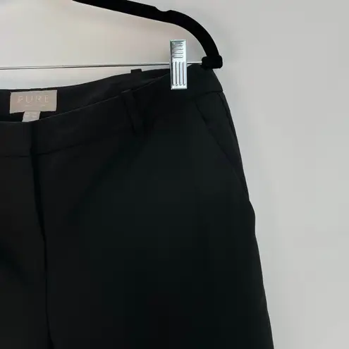 Pure Collection Women's Black Wool Blended Career Twill Dress Pants Size 6