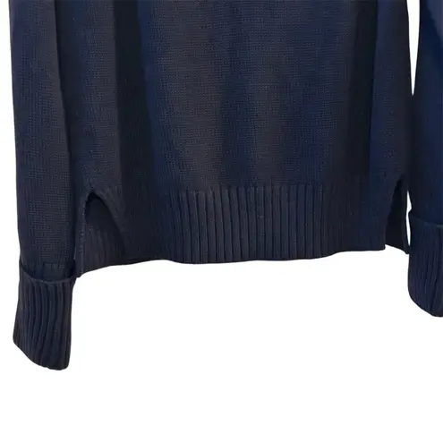 Industry Women's Medium Blue Collared Sweater Polo Ribbed Hem & Cuffs