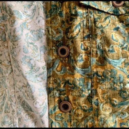 Christopher & Banks  Green Floral Jacket Size S