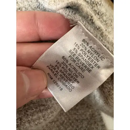 Joseph Beige Plaid Open Front Hooded Long Cardigan Sweater Coat L Women’s Cozy S