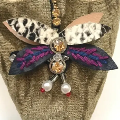 Nine West  Crushed Velvet Amethyst Dragonfl…