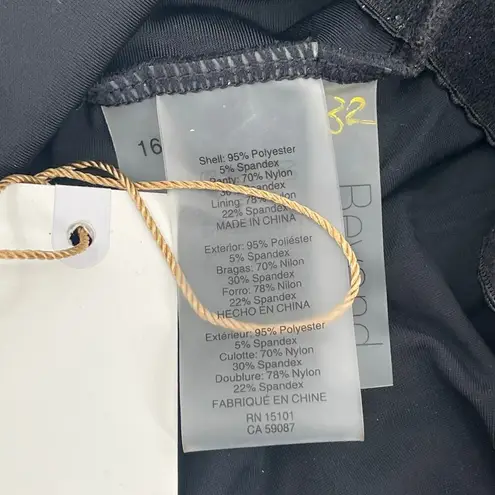 BEYOND CONTROL Swimsuit Size 16 Black NWT Plus Curvy Gold Rhinestone Detail