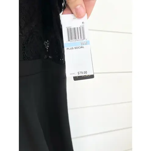 City Studio Black Lace Corset Bodice Spaghetti Straps ALine Dress Plus Size 20W