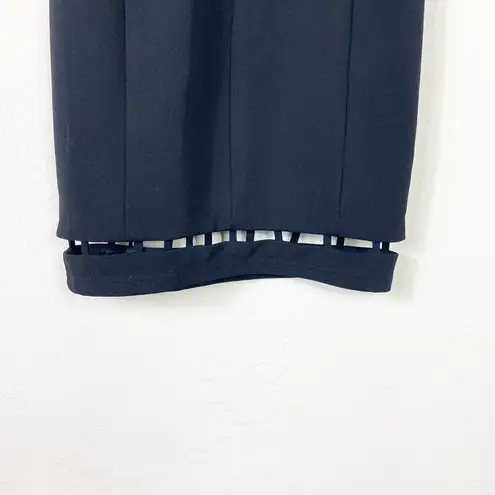 ANGL Black Cutout Trim Sleeveless Bodycon Cocktail Mini Dress Size S