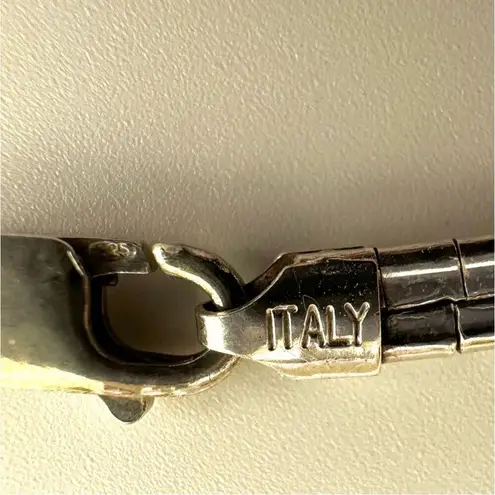 Sterling silver omega chain necklace Silver