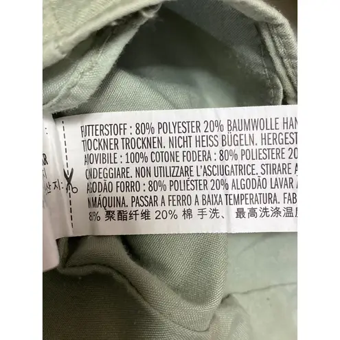 Endless Rose Women's Green Short Puff Sleeve Balloon V Neck Crop Blouse Top Sz L